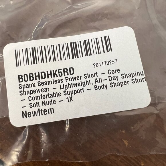 NWT - Sz 1X - Spanx Seamless Mid-Thigh Power Short Shapewear in Soft Nude - Picture 7 of 7